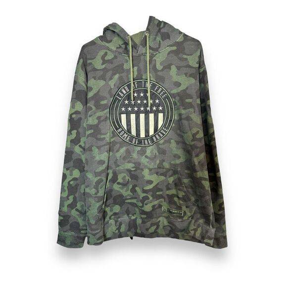 Colosseum Land of The Free Home of The Brave Camo Hoodie L NWOT - Picture 1 of 7